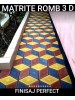 Matrite tip ROMB 3 D din polipropilena pentru fabricare manuală cu conicitate 